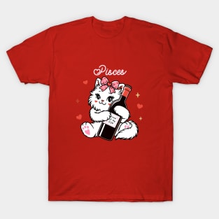 Pisces Sassy Valentines Kitty T-Shirt